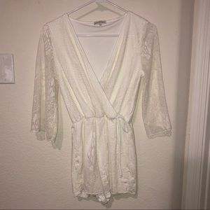 White Romper with Flare arms